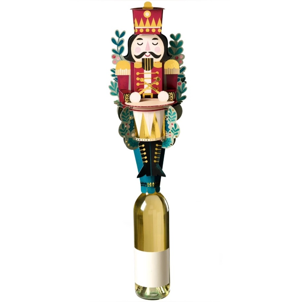 American Greetings Christmas Decorative 11 in. Pop-up Bottle Topper, Nutcracker